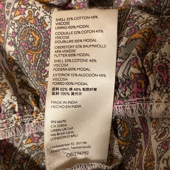 Anthropologie Paisley Long Sleeved Dress Size XS - Picture 10 of 10